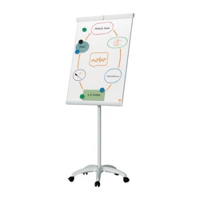 Flipchart tábla, mobil, mágneses felület, 70x100 cm, EcoLabel, NOBO "Premium Plus", fehér