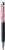 Golyóstoll, fekete, felül pink SWAROVSKI® kristállyal töltve, 14 cm, ART CRYSTELLA®
