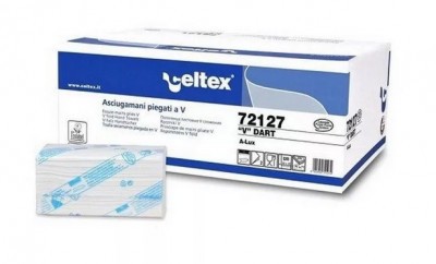 Hajtogatott kéztörlő Celtex 100 % cellulóz, 2 rtg.  21,5x22 cm, 15x200 lap