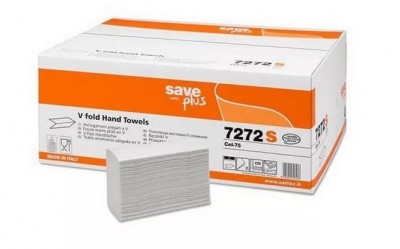 Celtex Save Plus hajtogatott kéztörlő recy, 2 réteg, 21,5x21cm, 15x200 lap