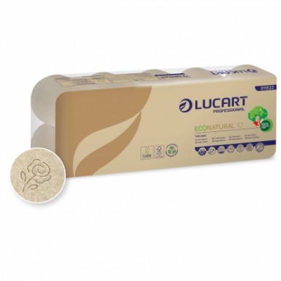 Toalettpapír Lucart Econatural 10 2 rétegű, 10 tek/csomag 12 csomag/zsák