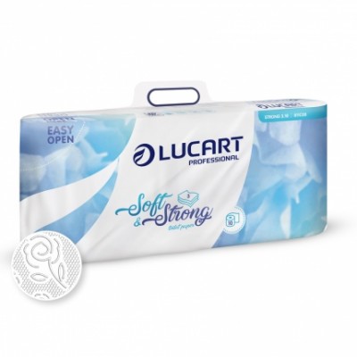 Toalettpapír Lucart Strong 3.10, 100 % cellulóz, 7 csomag/zsák