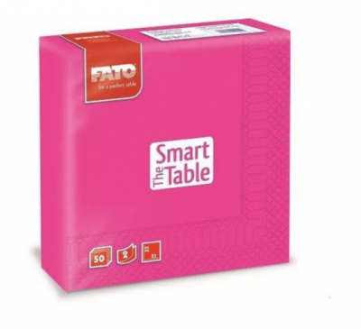 Szalvéta Smart Table 2 rétegű 33x33 cm 50 lap/csg 24 csg/kart fuxia