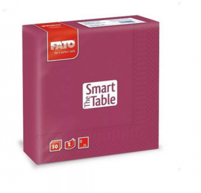 Szalvéta Smart Table 2 rétegű 33x33 cm 50 lap/csg 24 csg/kart bordó