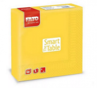 Szalvéta Smart Table 2 rétegű 33x33 cm 50 lap/csg 24 csg/kart sárga