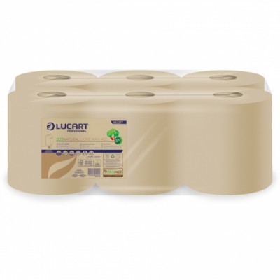 Tekercses kéztörlő Lucart ECONATURAL L-ONE Maxi 450, 2 réteg, 19x35cm, 450lap, 158m, 6 tek/csomag