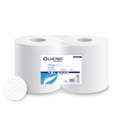 Ipari törlőkendő Lucart Strong 675 CF 2 tétegű, hófehér, 2 tek/csomag