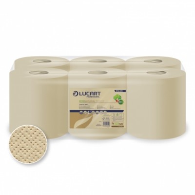Tekercses törlőkendő Lucart ECONATURAL 500 CF 2 rétegű 19 x 30 cm, 6 tek/csomag