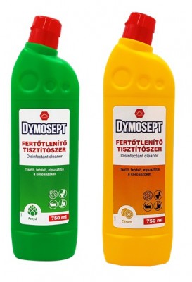 Dymosept fertőtlenítő tisztító, többféle illatban (fenyő, citrom) 750 ml, 10 db/csg