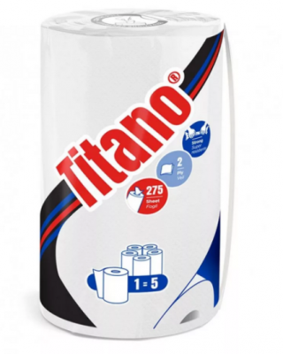 Háztartási papírtörlő Celtex Titano 2 rtg, 100 % cellulóz, 275 lap