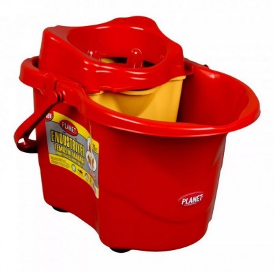 Műanyag felmosó vödör kerékkel eco, 20L, osztott