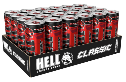 Energiaital, HELL Classic, 250 ml, 24 db/tálca | Üzemeltetés | Konyhai  termékek | Ásványvizek, üdítőitalok, gyümölcslevek